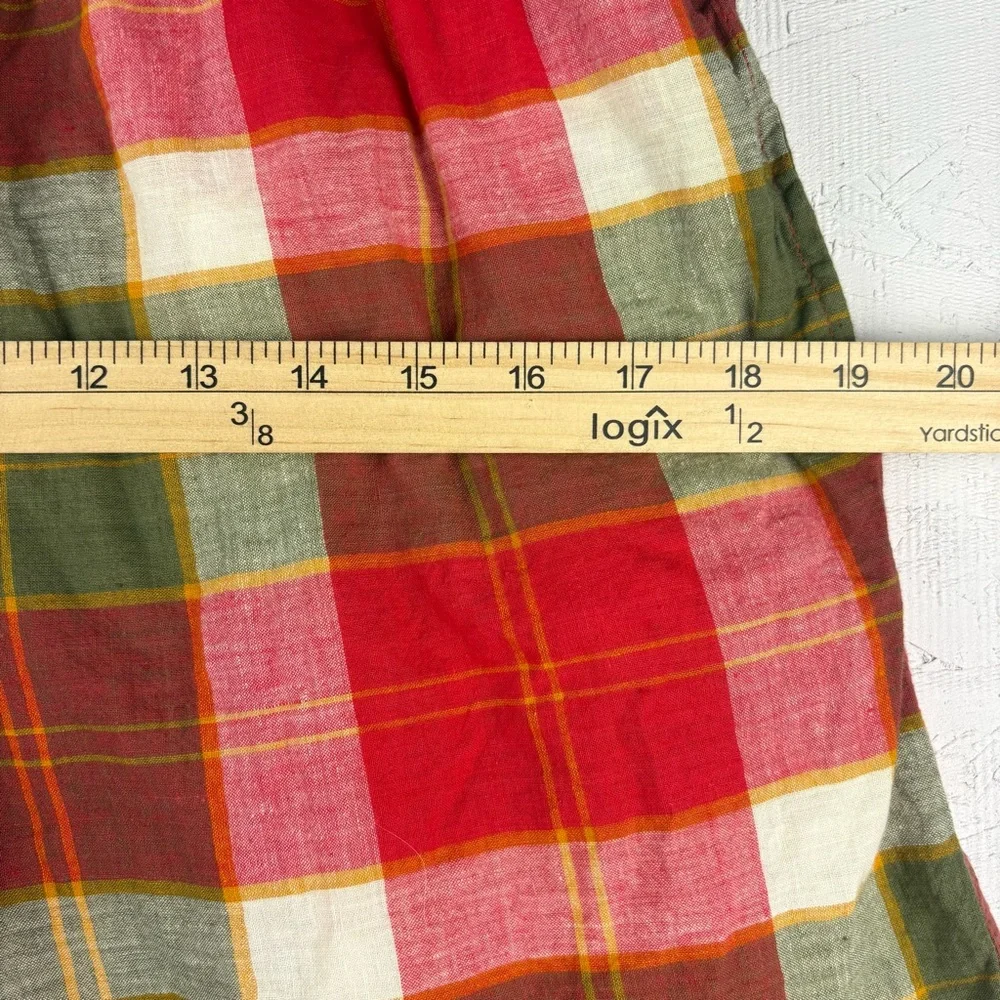 Vintage Vis a Vis Plaid Halter Top and Shorts Set Large Designer - Picture 9 of 11